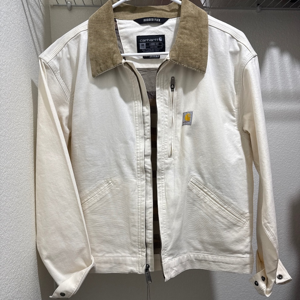 NWT Carhartt Women's Rugged Flex® Loose Fit Canvas Detroit jacket